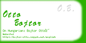 otto bojtor business card